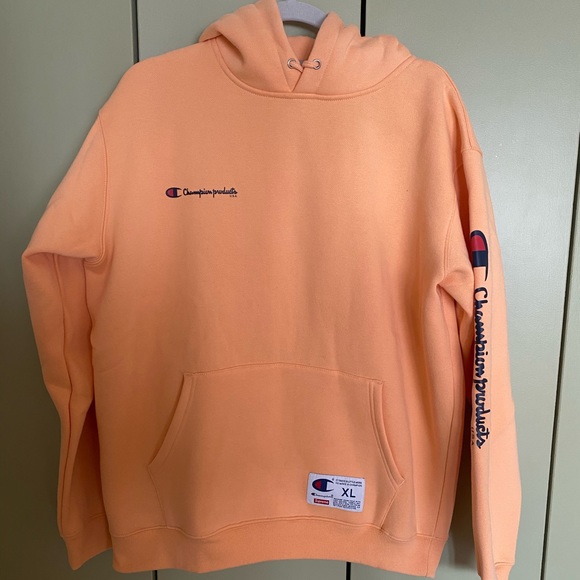 Supreme Other - Supreme Champion Peach Sweatshirt Hoodie XL New